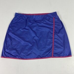 Court Haley Skort Womens XL Blue Geometric Print Golf Tennis‎ Built In Shorts